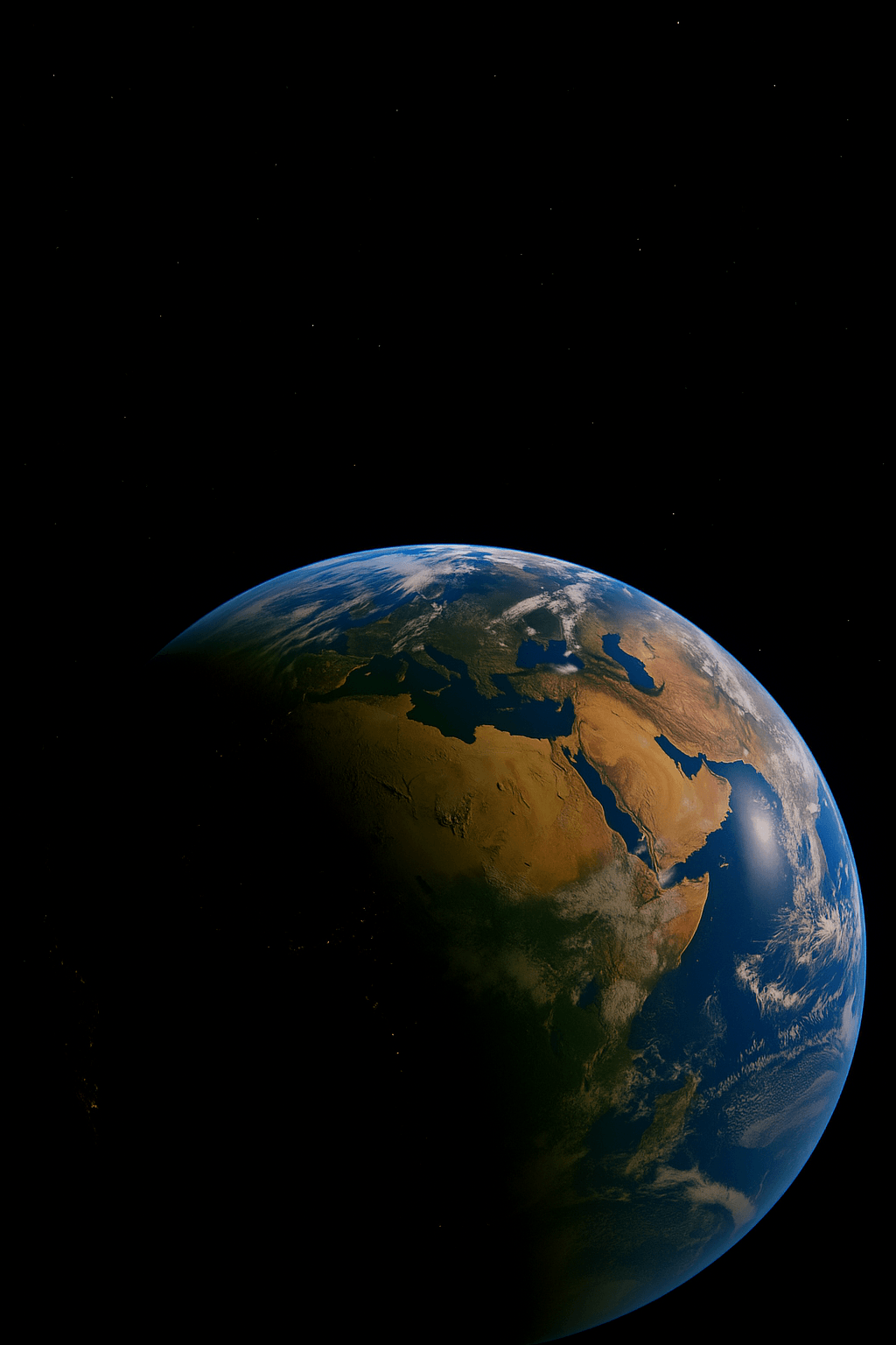 View of Earth's horizon from orbit